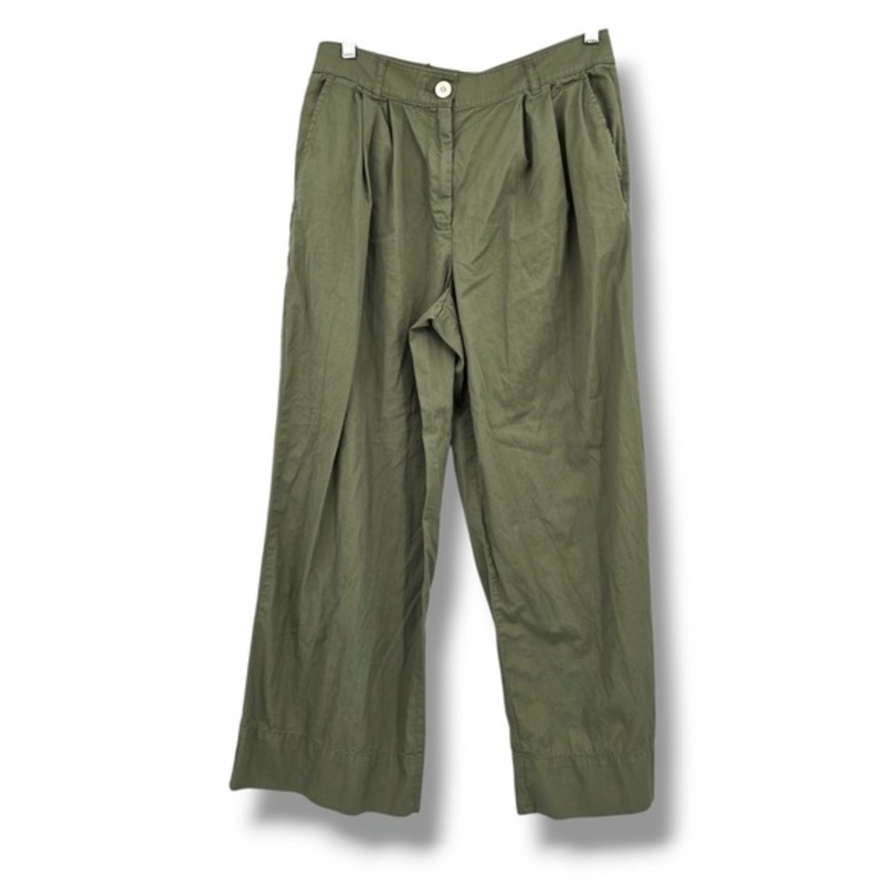 LOFT Olive Green Wide Leg Cropped Pants